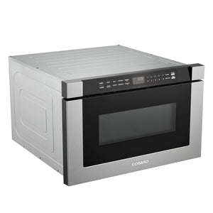 Cosmo 24 in. Built-in Microwave Drawer with Automatic Presets, Touch Controls, Defrosting Rack and 1.2 cu. ft. Capacity in Stainless Steel