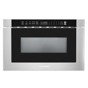 Cosmo 24 in. Built-in Microwave Drawer with Automatic Presets, Touch Controls, Defrosting Rack and 1.2 cu. ft. Capacity in Stainless Steel