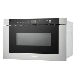 Cosmo 24 in. Built-in Microwave Drawer with Automatic Presets, Touch Controls, Defrosting Rack and 1.2 cu. ft. Capacity in Stainless Steel