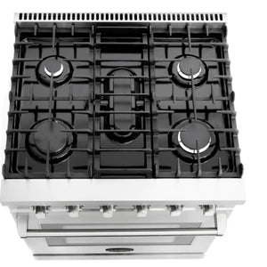 Cosmo 4 Piece, 36" Range 36" Range Hood 24" Dishwasher & Refrigerator COS-4PKG-218