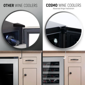 Cosmo 48-Bottle Stainless Steel 24 in. Single Zone Compressor Wine Cooler