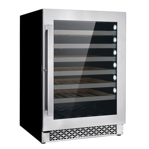 Cosmo 48-Bottle Stainless Steel 24 in. Single Zone Compressor Wine Cooler