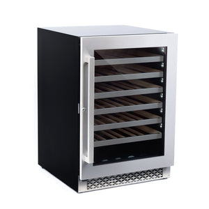 Cosmo 48-Bottle Stainless Steel 24 in. Single Zone Compressor Wine Cooler