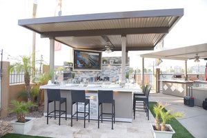 KoKoMo - Best Outdoor Kitchen Bermuda BBQ Island with TV