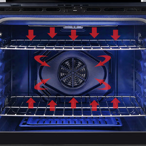 Cosmo  30 in. Electric Double Wall Oven with 5 cu. ft. Capacity, Turbo True European Convection, 7 Modes, Self-Cleaning in Stainless Steel