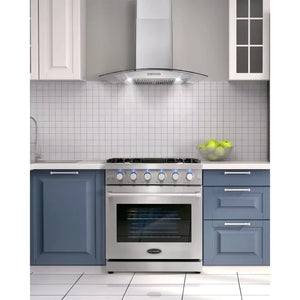 Cosmo 3-Piece, 30" Gas Range 24" Dishwasher & French Door Refrigerator COS-3PKG-101