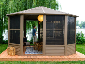 Gazebo Penguin - Florence Sand Solarium Metal Roof 12x12