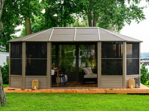 Gazebo Penguin - Florence Sand Solarium Metal Roof 12x18