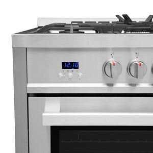 Cosmo 36 in. 3.8 cu. ft. Single Oven Gas Range with 5 Burner Cooktop and Heavy Duty Cast Iron Grates in Stainless Steel