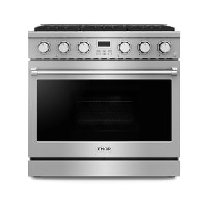 ThorKitchen - 36 Inch Contemporary Professional Gas Range in Stainless Steel