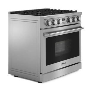 ThorKitchen - 36 Inch Contemporary Professional Gas Range in Stainless Steel