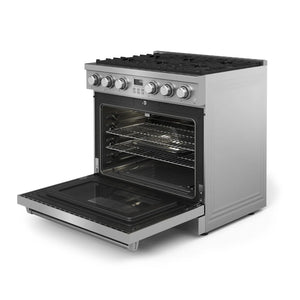 ThorKitchen - 36 Inch Contemporary Professional Gas Range in Stainless Steel