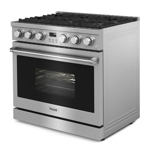 ThorKitchen - 36 Inch Contemporary Professional Gas Range in Stainless Steel