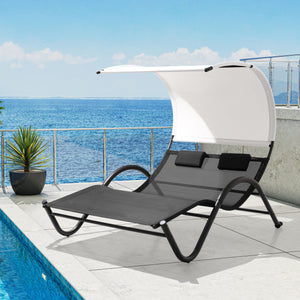 Deko Living - Outdoor Patio Lounge Daybed with Canopy