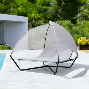 Deko Living - Outdoor Hammock Patio Lounge Daybed with Canopy