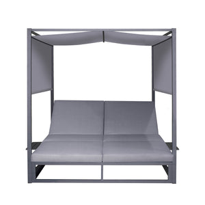 Deko Living - Outdoor Gray Rectangular Patio Daybed 