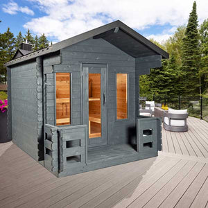 Canadian Timber - Georgian Cabin Sauna with Porch