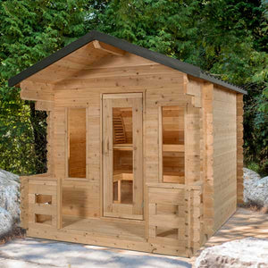 Canadian Timber - Georgian Cabin Sauna with Porch