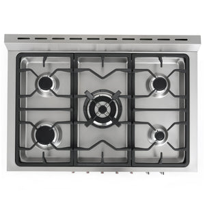 Cosmo Commercial-Style 36 in. 3.8 cu. ft. Single Oven Dual Fuel Range with 8 Function Convection Oven in Stainless Steel