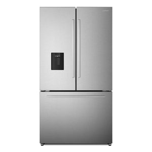 Cosmo 22.4 cu. ft. 3-Door French Door Refrigerator with Water Dispenser and Ice Maker in Stainless Steel, Counter Depth