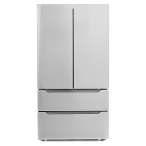 Cosmo 22.5 cu. ft. 4-Door French Door Refrigerator with Recessed Handle in Stainless Steel, Counter Depth