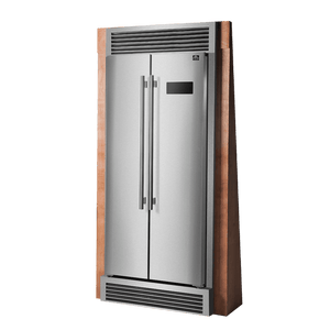 FORNO - Salerno 33″ Side-by-Side 15.6 Cu.Ft. Stainless Steel Refrigerator with Grill Trim