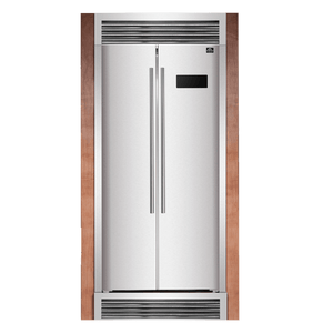 FORNO - Salerno 33″ Side-by-Side 15.6 Cu.Ft. Stainless Steel Refrigerator with Grill Trim