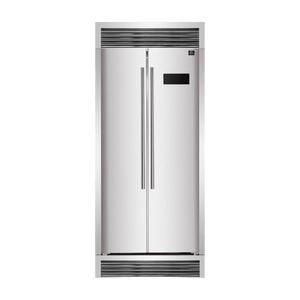 FORNO - Salerno 33″ Side-by-Side 15.6 Cu.Ft. Stainless Steel Refrigerator with Grill Trim