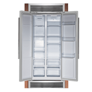 FORNO - Salerno 33″ Side-by-Side 15.6 Cu.Ft. Stainless Steel Refrigerator with Grill Trim