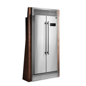 FORNO - Salerno 33″ Side-by-Side 15.6 Cu.Ft. Stainless Steel Refrigerator with Grill Trim