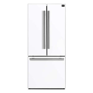 FORNO - Gallipoli Epsresso 30"-Wide White French Door Refrigerator with Bottom Freezer 17.5 Cu. Ft. Capacity - No Frost with Ice Maker