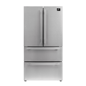 FORNO - Moena 36″ French Door 19.2 Cu.Ft. Stainless Steel Refrigerator