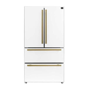 FORNO - Moena Espresso 36" French Door Refrigerator in White, 19.2 cu. ft