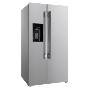 FORNO - Salerno 36″ Side by Side 20 Cu.Ft Stainless Steel Refrigerator with Ice Maker