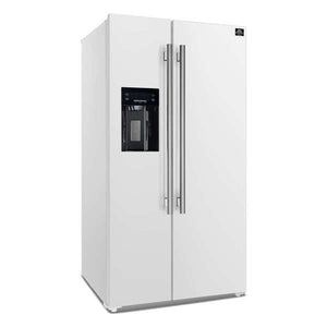 FORNO - Salerno Espresso 36" Side-by-Side White Refrigerator 20 cu.ft