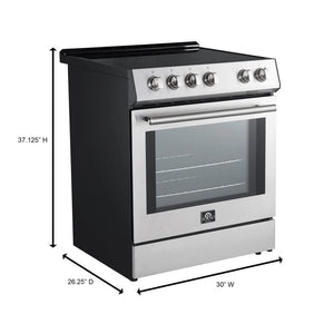 FORNO - Leonardo Espresso 30" Electric Range Stainless-Steel