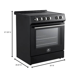 FORNO - Leonardo Espresso 30″ Electric Range Black