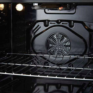 FORNO - Leonardo Espresso 30" Black Gas Range, 5 Burners, 39 500 BTU, 5 cu.ft. Convection Oven