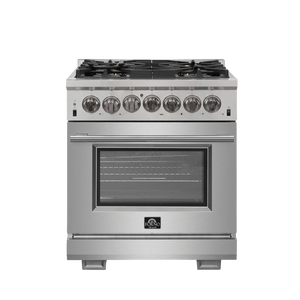 FORNO - Capriasca Titanium Professional 30" Freestanding Dual Fuel Range