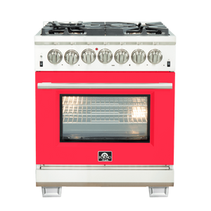 FORNO - Capriasca Titanium Professional 30" Freestanding Dual Fuel Range