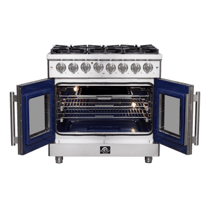 FORNO - Massimo 36″ Freestanding French Door Dual Fuel Range