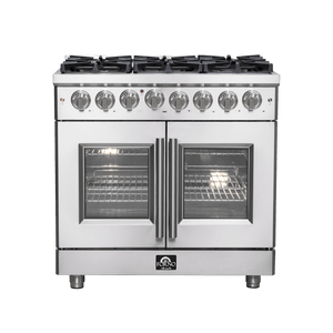 FORNO - Massimo 36″ Freestanding French Door Dual Fuel Range