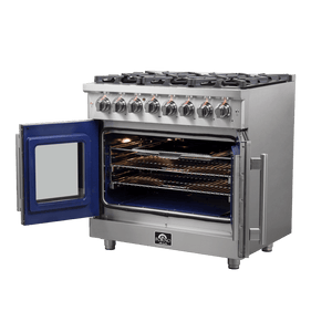 FORNO - Massimo 36″ Freestanding French Door Dual Fuel Range