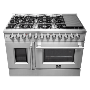 FORNO - Galiano 48″ Freestanding French Door Dual Fuel Range