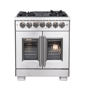 FORNO - Capriasca 30″ Freestanding French Door Dual Fuel Range