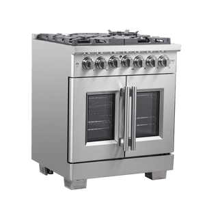 FORNO - Capriasca 30″ Freestanding French Door Dual Fuel Range