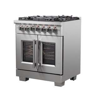 FORNO - Capriasca 30″ Freestanding French Door Dual Fuel Range