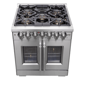 FORNO - Capriasca 30″ Freestanding French Door Dual Fuel Range