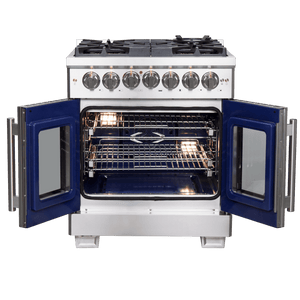 FORNO - Capriasca 30″ Freestanding French Door Dual Fuel Range