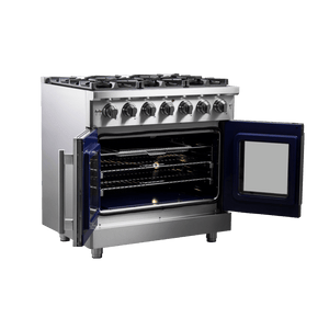 FORNO - Massimo 36″ Freestanding French Door Gas Convection Range